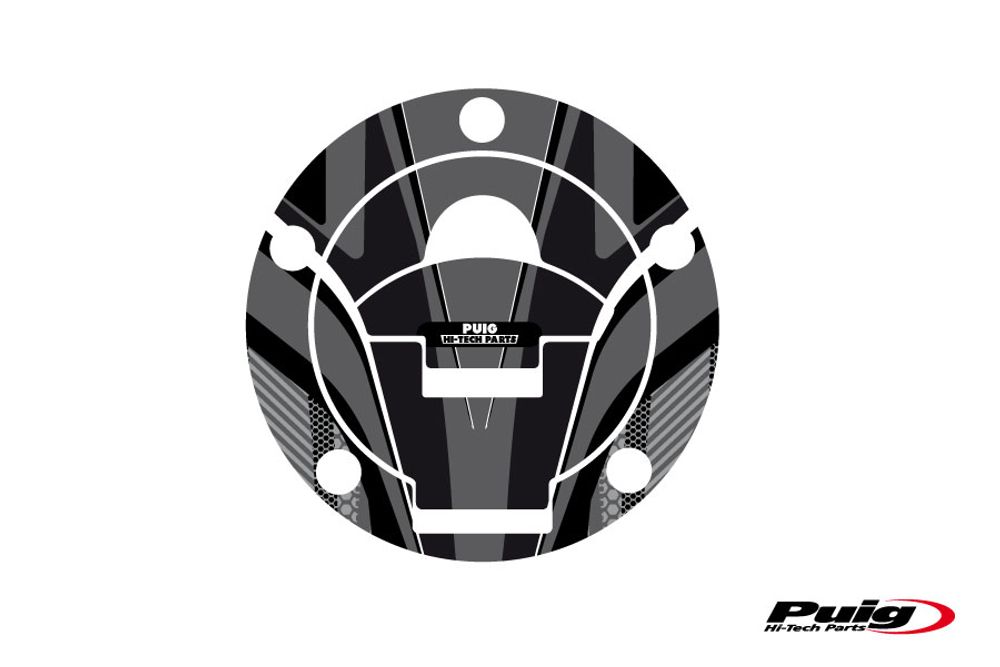 PUIG 6304U Tankdeckelabdeckungen Radikal  passend fuer DUCATI MONSTER 1200 S Grau