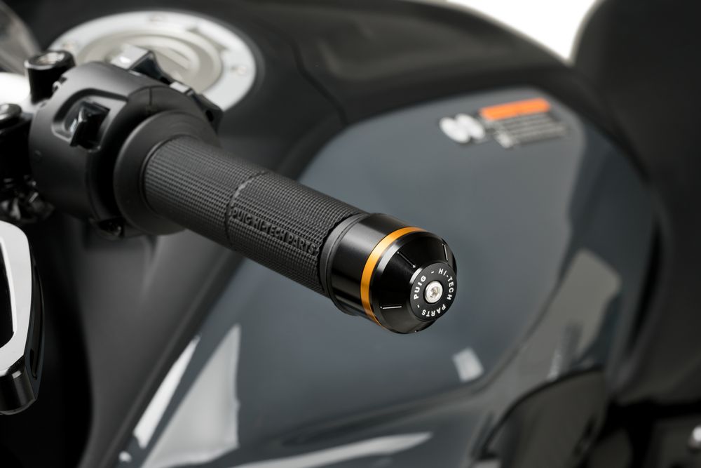 PUIG 8170N Kurze Lenkerendgewichte mit Ring  passend fuer YAMAHA XJR1300 Schwarz