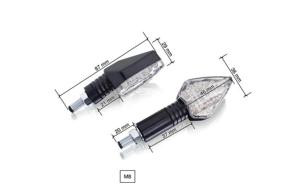 PUIG 4173W Flecha Blinkerset  passend fuer DUCATI PANIGALE V2 Transparent