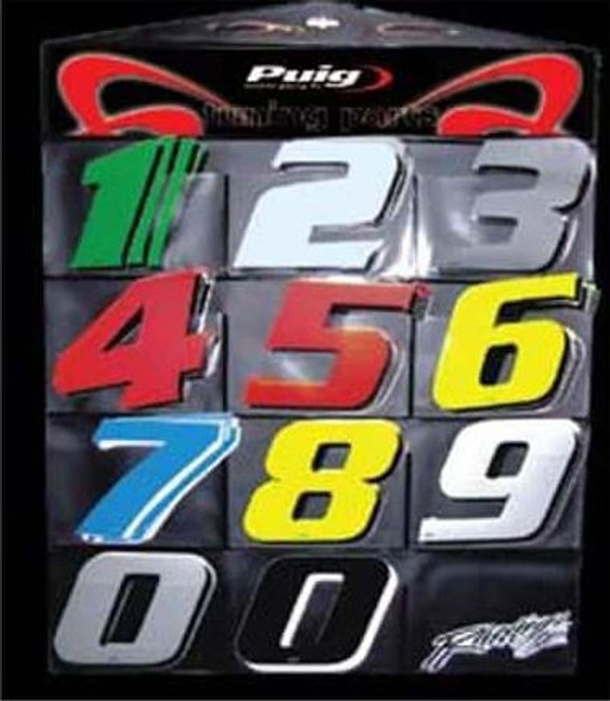 PUIG 4259V NUMMER AUFKLEBER KIT  passend fuer UNIVERSAL UNIVERSAL Grün
