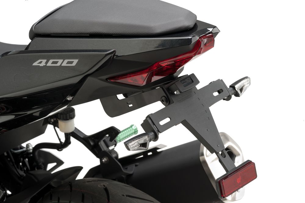 PUIG 9629N Kennzeichenhalters  passend fuer KAWASAKI NINJA 400 Schwarz