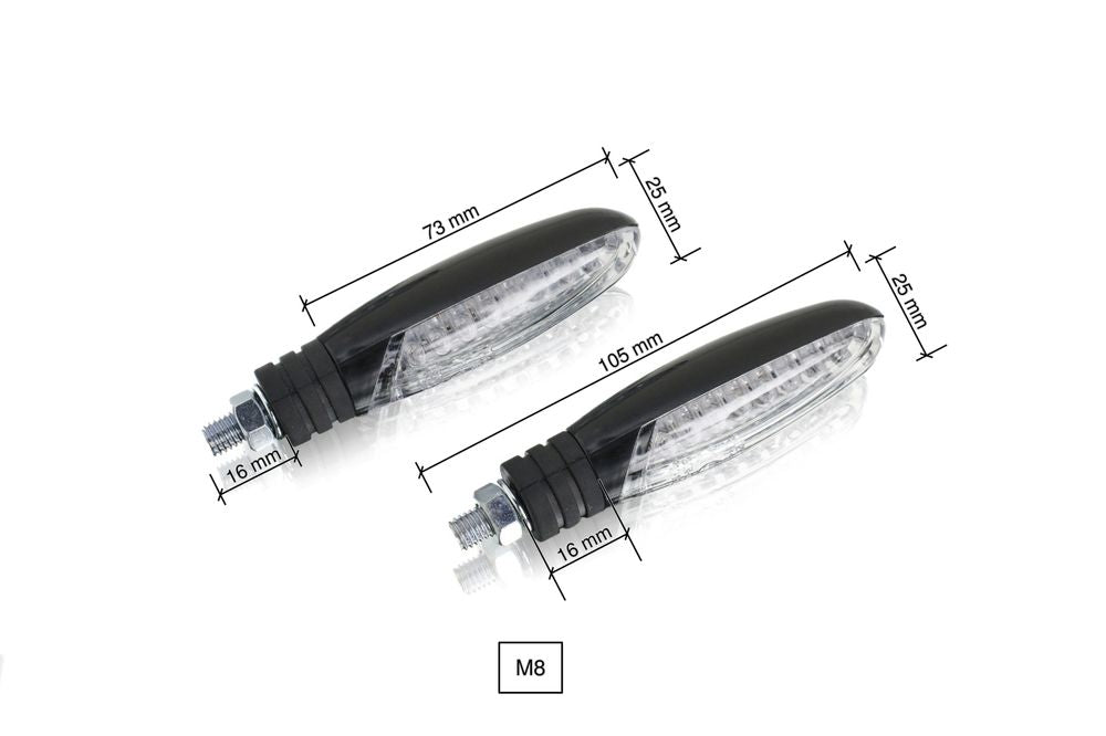 PUIG 4346N Cigar Blinkerset  passend fuer SUZUKI GSX-R750 Schwarz