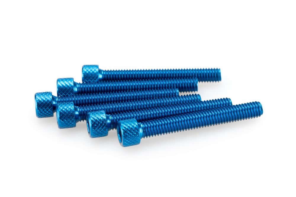 PUIG 0370A Muttern aus Anodisierten Aluminium  passend fuer UNIVERSAL UNIVERSAL Blau