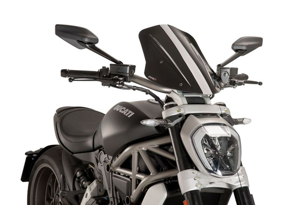 PUIG 8922N New Generation Verstellbare  passend fuer DUCATI X DIAVEL Schwarz