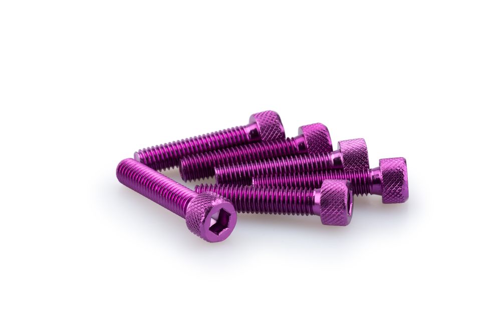 PUIG 0500L Muttern aus Anodisierten Aluminium  passend fuer UNIVERSAL UNIVERSAL Lila
