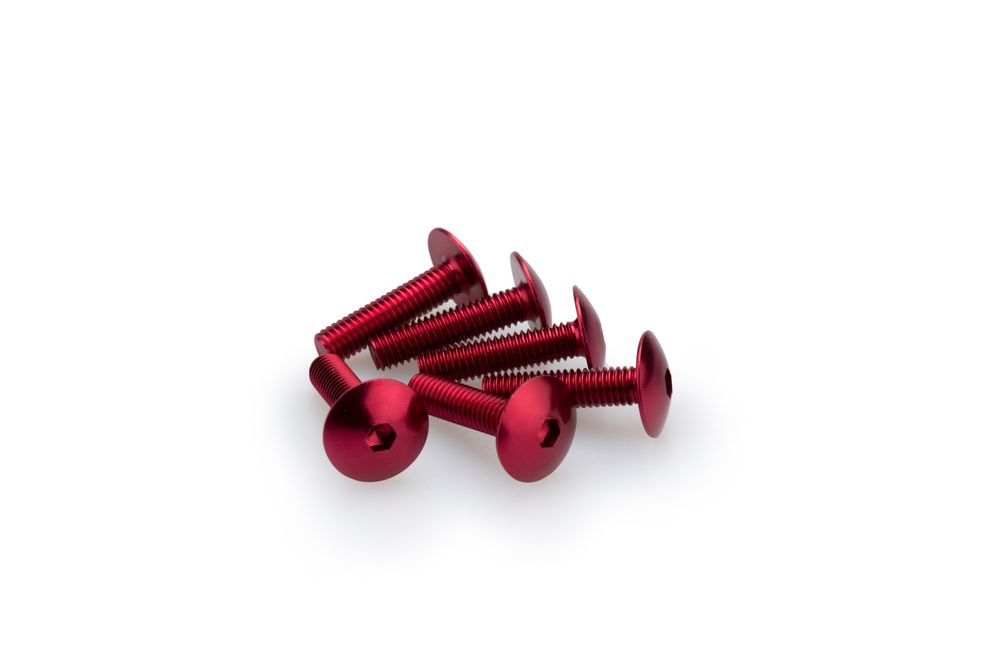 PUIG 0689R Muttern aus Anodisierten Aluminium  passend fuer UNIVERSAL UNIVERSAL Rot