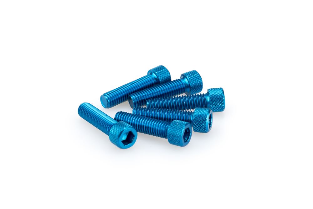 PUIG 0473A Muttern aus Anodisierten Aluminium  passend fuer UNIVERSAL UNIVERSAL Blau