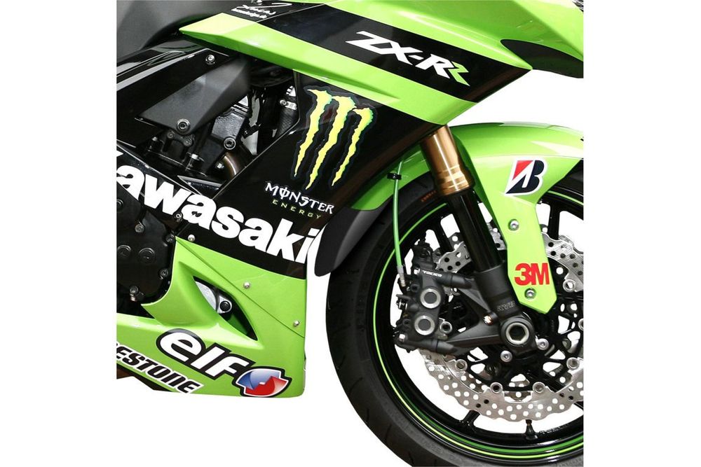 PUIG 9923N Verlängerung des vorderen Schutzblechs  passend fuer KAWASAKI ZX-6R NINJA Schwarz