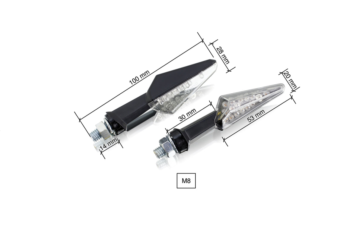 PUIG 5239N Snake Blinkerset  passend fuer DUCATI PANIGALE V2 Schwarz