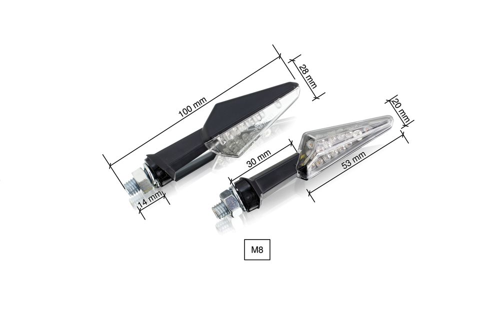 PUIG 5239N Snake Blinkerset  passend fuer DUCATI PANIGALE V2 Schwarz