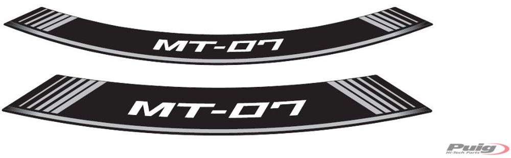 PUIG 9136P Rim Strips Specials  passend fuer YAMAHA MT-07 Silber