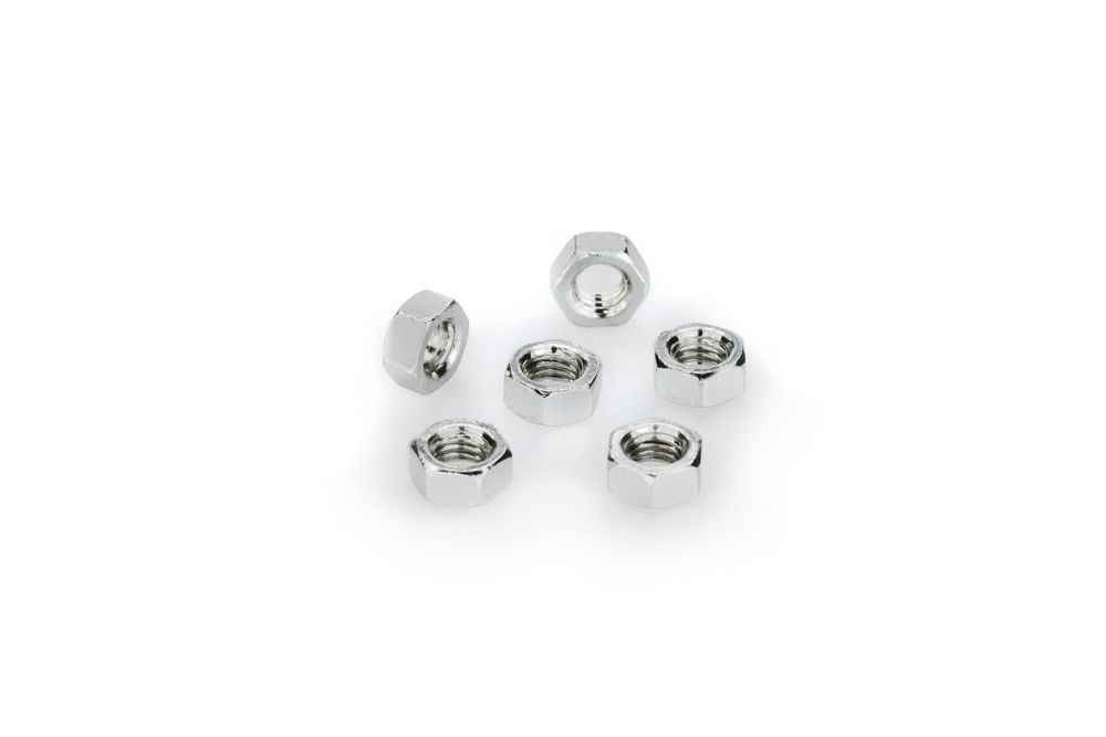 PUIG 0763P Muttern aus Anodisierten Aluminium  passend fuer UNIVERSAL UNIVERSAL Silber