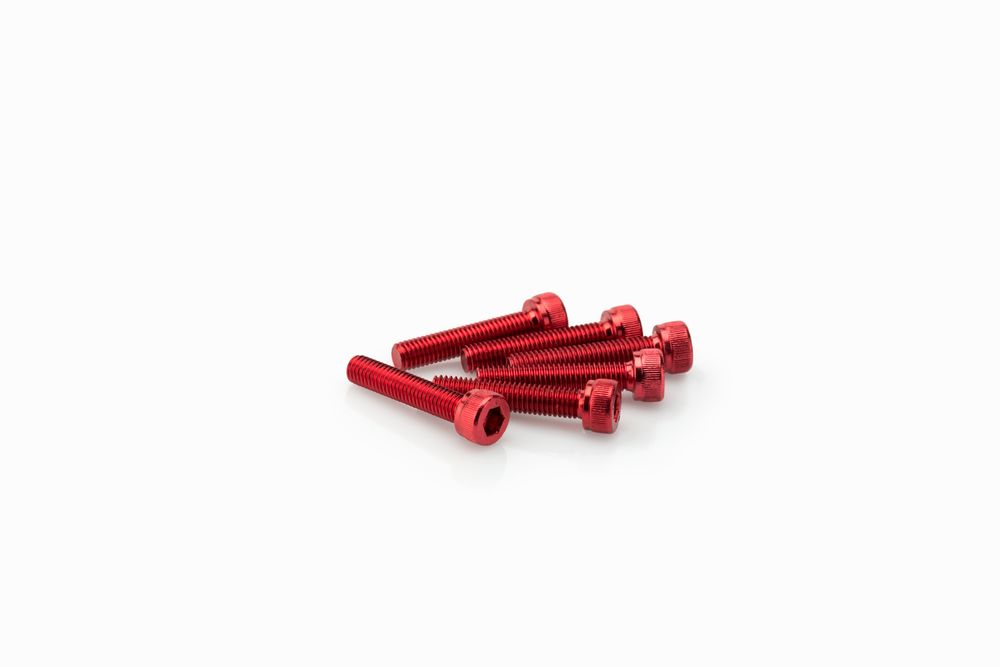 PUIG 0185R Muttern aus Anodisierten Aluminium  passend fuer UNIVERSAL UNIVERSAL Rot