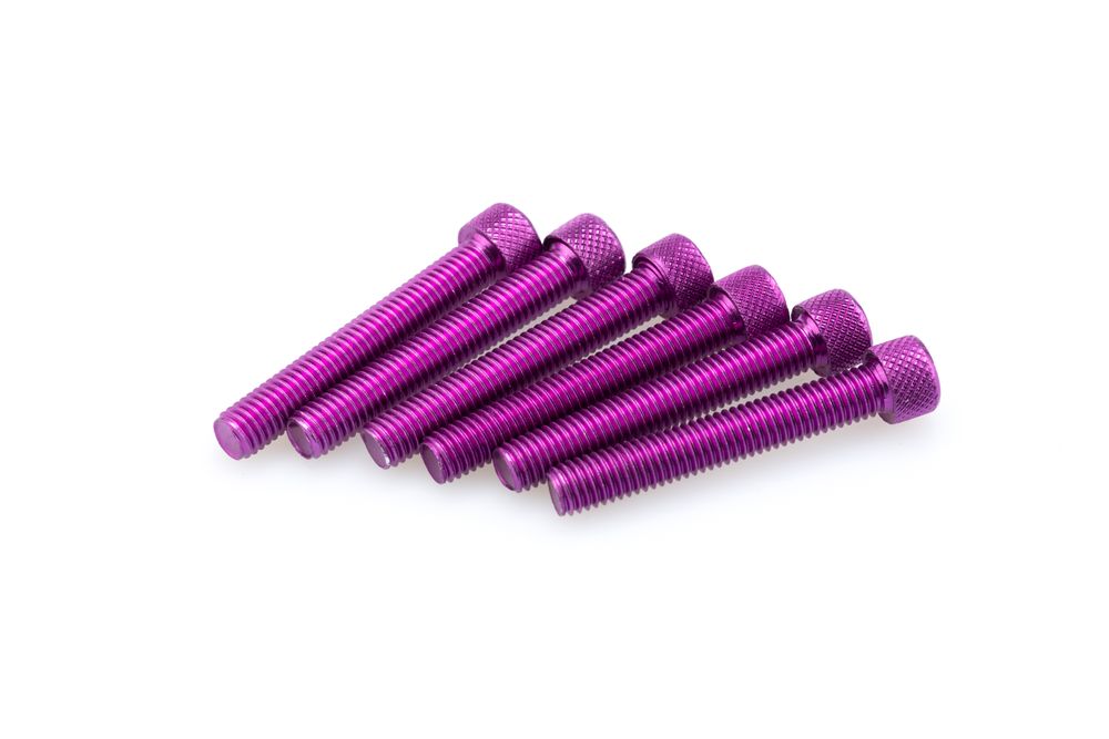 PUIG 0524L Muttern aus Anodisierten Aluminium  passend fuer UNIVERSAL UNIVERSAL Lila