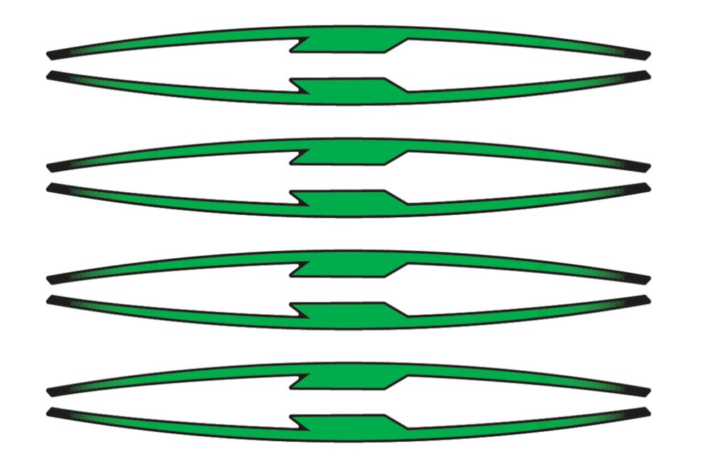 PUIG 21833V Rim Strips Premium  passend fuer HONDA NT650V DEAUVILLE Grün