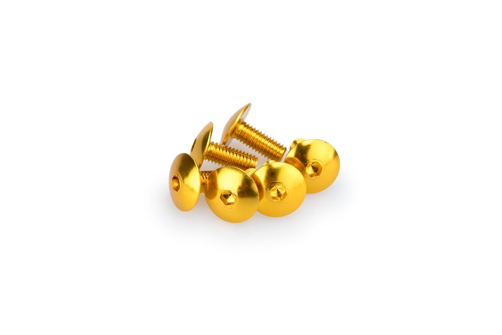 PUIG 0611G Muttern aus Anodisierten Aluminium  passend fuer UNIVERSAL UNIVERSAL Gelb