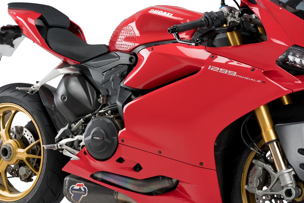 PUIG 21504N Motorschutzhauben Track für Championship  passend fuer DUCATI 1199 PANIGALE Schwarz