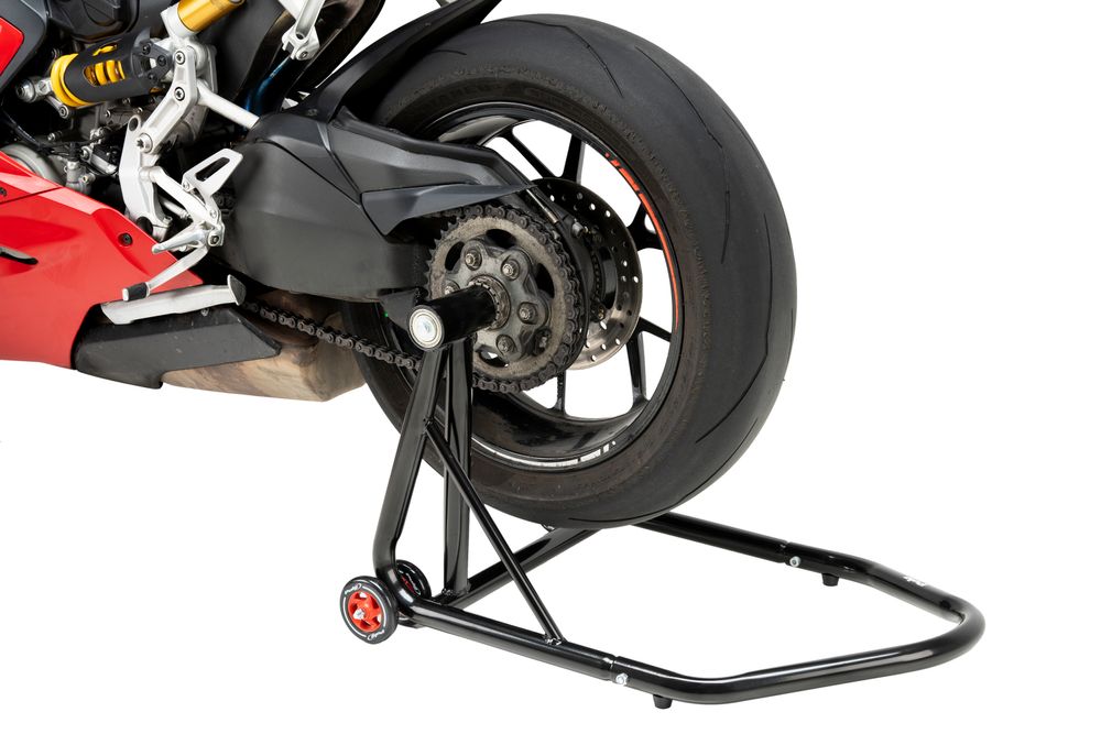 PUIG 7364N Hinterer Montageständer für Einarmschwinge mit Antrieb auf der linken Seite  passend fuer DUCATI 1098 Schwarz