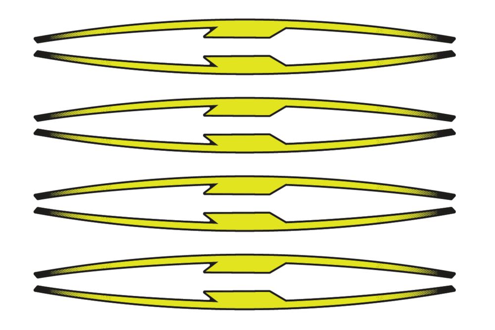 PUIG 21833G Rim Strips Premium  passend fuer HONDA NT650V DEAUVILLE Gelb