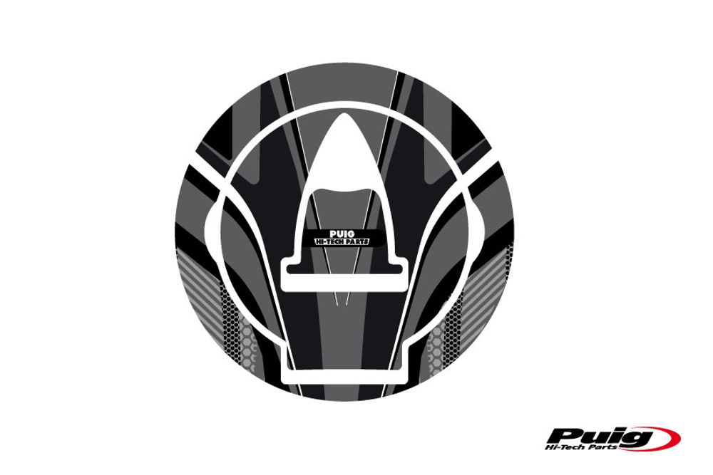 PUIG 6306U Tankdeckelabdeckungen Radikal  passend fuer DUCATI MULTISTRADA 950 Grau