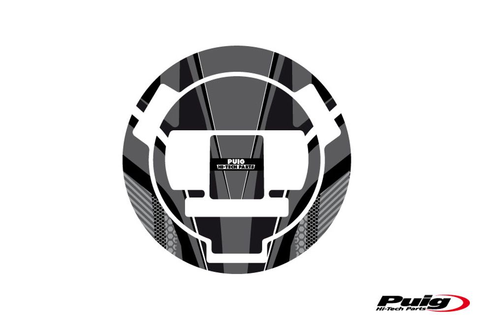 PUIG 6300U Tankdeckelabdeckungen Radikal  passend fuer BMW R1200GS Grau