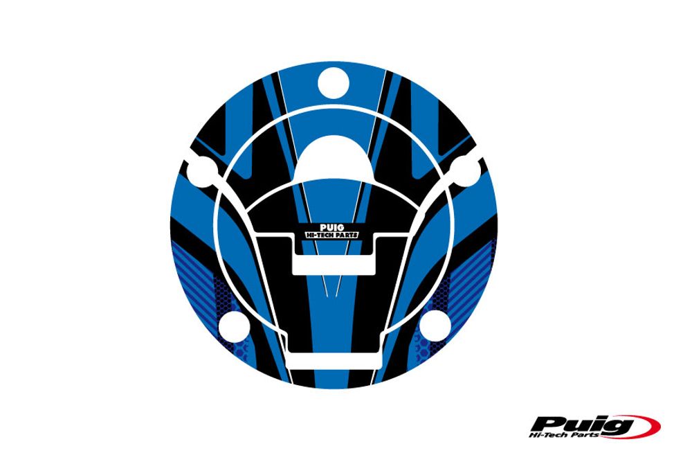 PUIG 6304A Tankdeckelabdeckungen Radikal  passend fuer DUCATI MONSTER 1200 S Blau