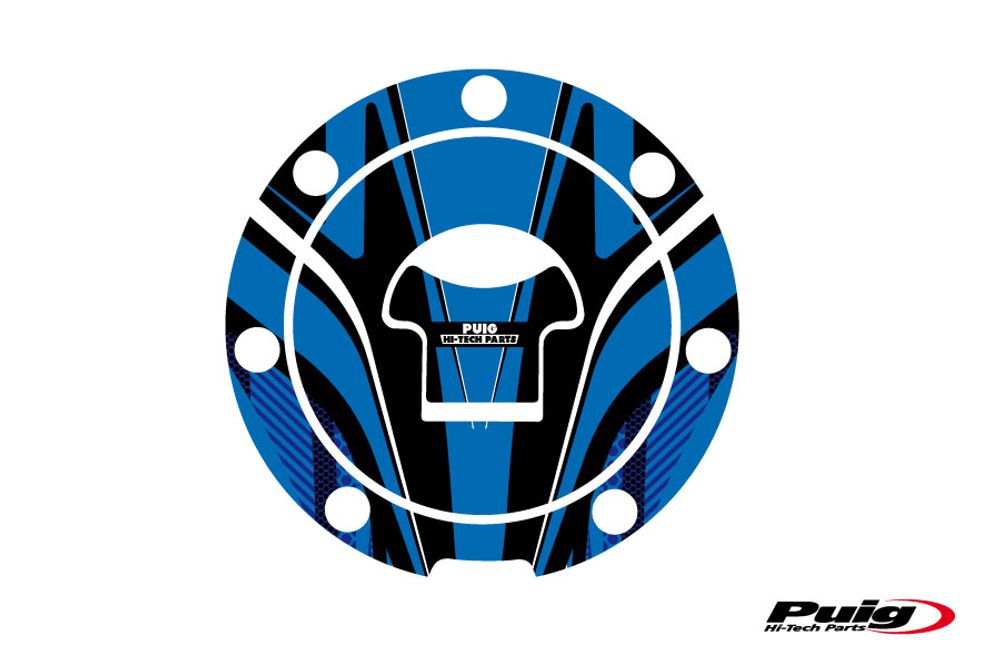 PUIG 6308A Tankdeckelabdeckungen Radikal  passend fuer HONDA CBR1000F Blau