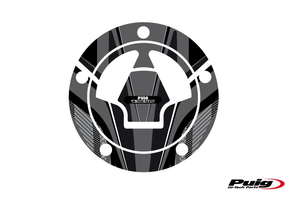 PUIG 6312U Tankdeckelabdeckungen Radikal  passend fuer KAWASAKI ER-6F Grau