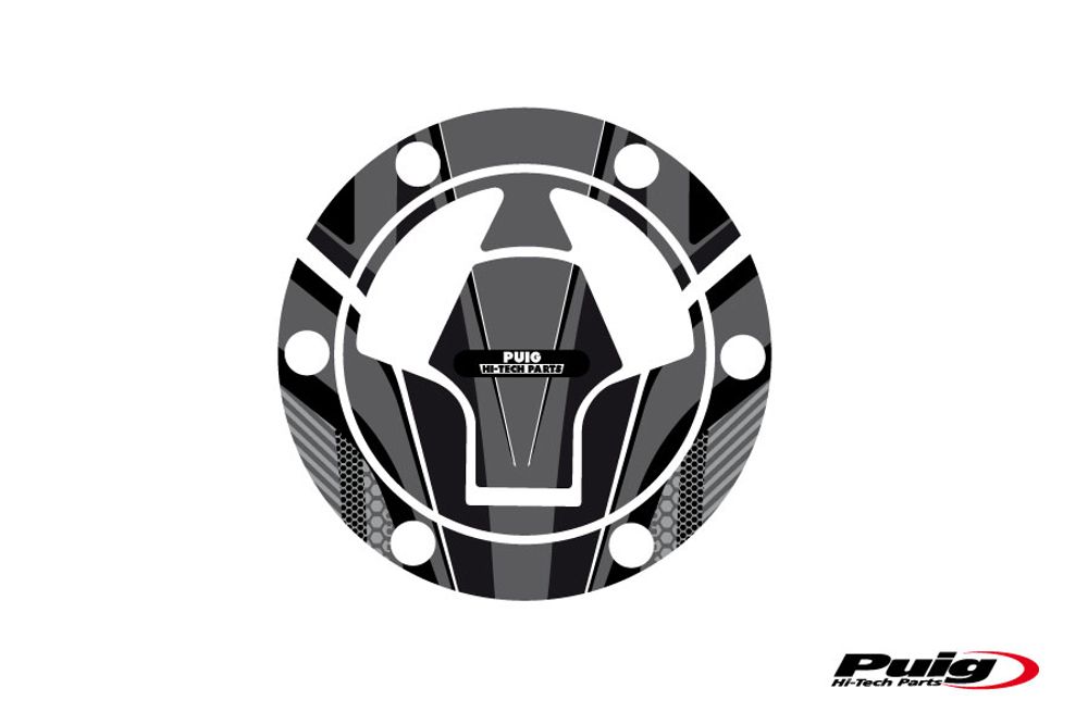 PUIG 6314U Tankdeckelabdeckungen Radikal  passend fuer KAWASAKI NINJA 250R Grau