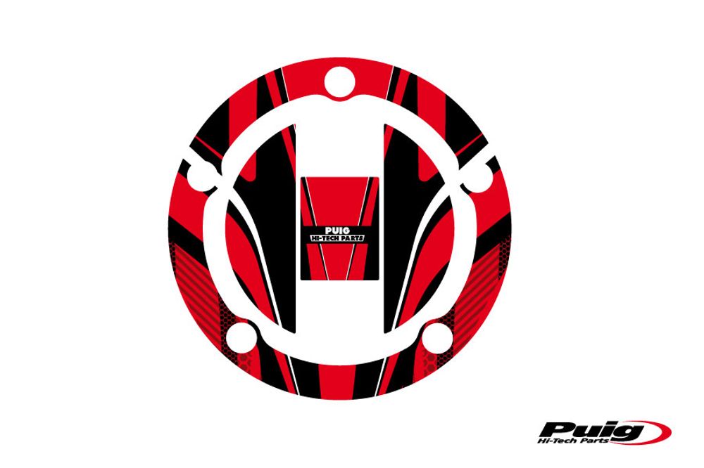 PUIG 6318R Tankdeckelabdeckungen Radikal  passend fuer SUZUKI GSX-S1000 Rot