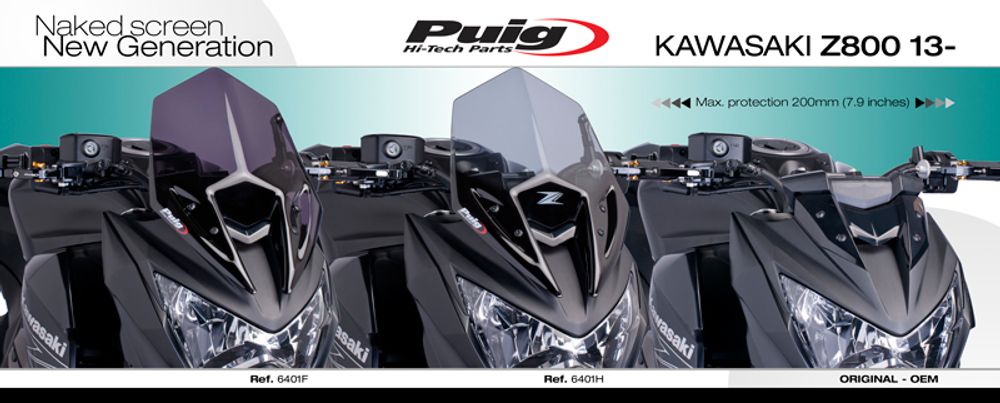 PUIG 6401N New Generation Sport  passend fuer KAWASAKI Z800 Schwarz