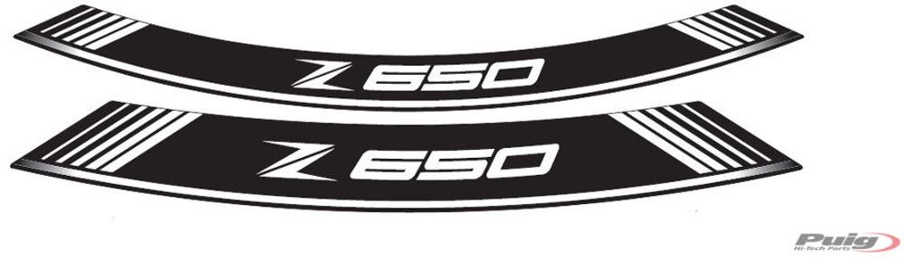 PUIG 9290B Rim Strips Specials  passend fuer KAWASAKI Z650 Weiss