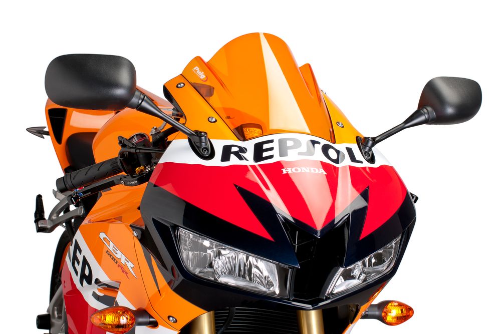 PUIG 6478T Z-Racing Scheibe  passend fuer HONDA CBR600RR Orange