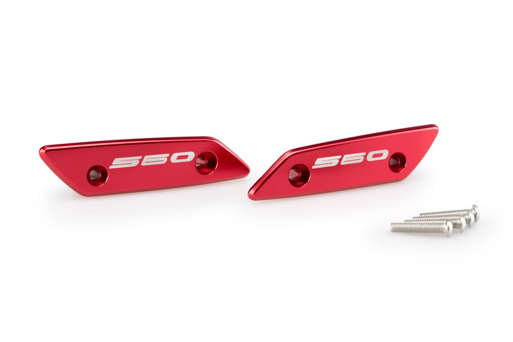 PUIG 21298R Rückspiegel Kappen  passend fuer YAMAHA T-MAX 560 TECH MAX Rot
