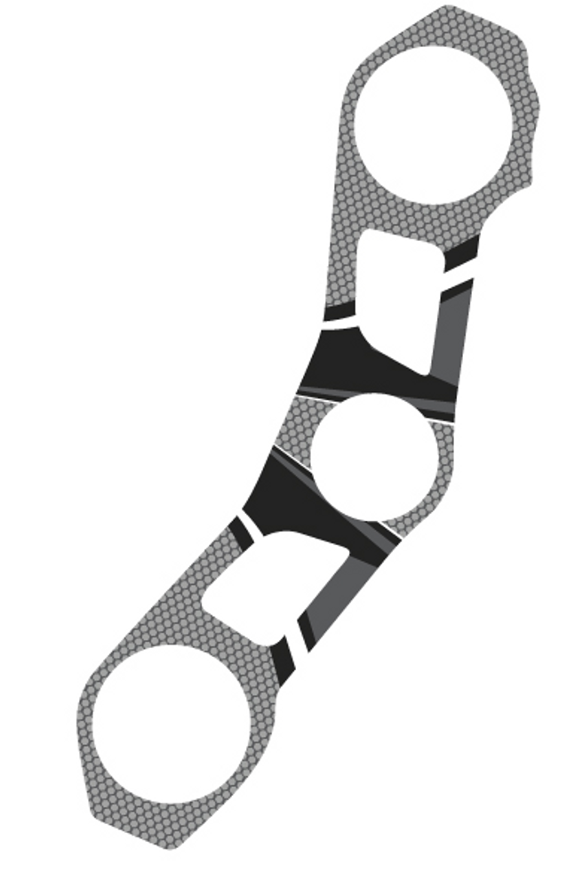 PUIG 6944U Radikal Yoke Protector  passend fuer KAWASAKI ZX-10R Grau