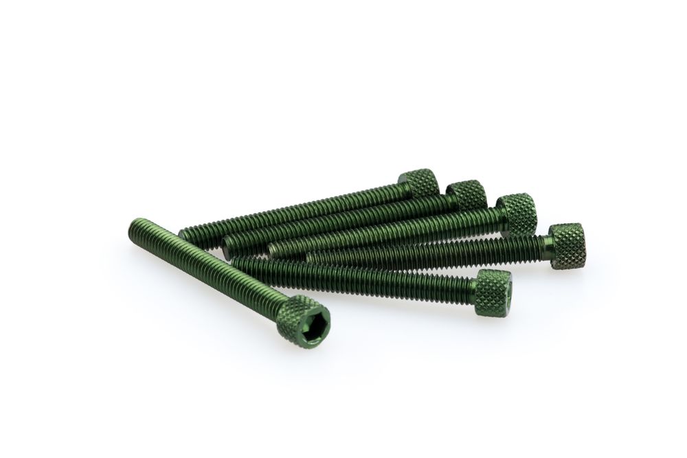 PUIG 0421V Muttern aus Anodisierten Aluminium  passend fuer UNIVERSAL UNIVERSAL Grün