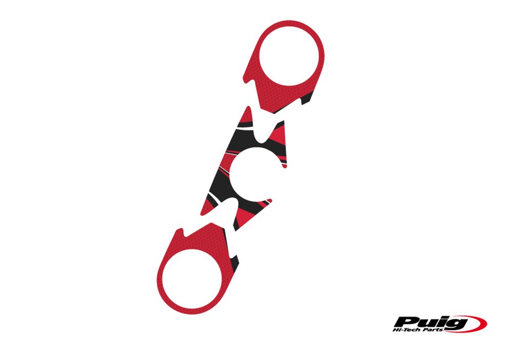 PUIG 6949R Radikal Yoke Protector  passend fuer KAWASAKI ZX-6R NINJA Rot