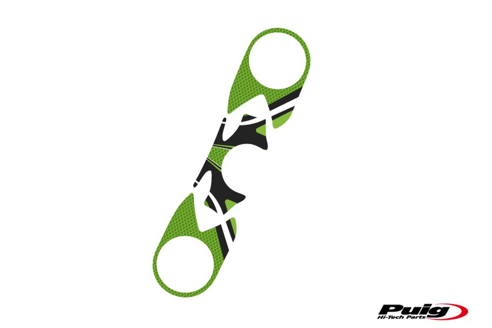 PUIG 6951V Radikal Yoke Protector  passend fuer KAWASAKI ZX-6R NINJA Grün