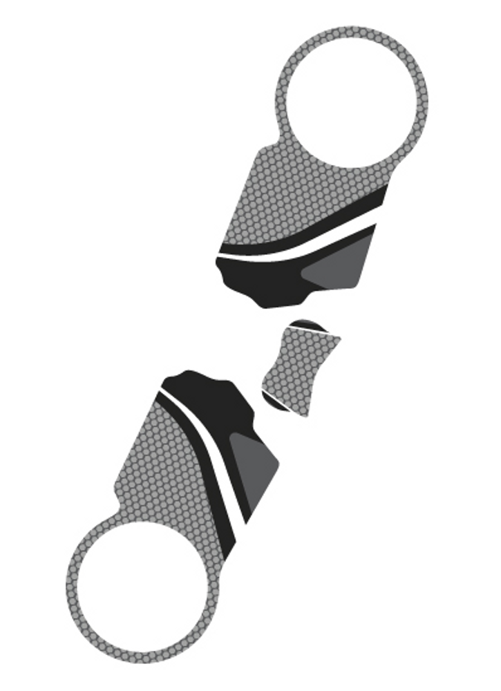 PUIG 6965U Radikal Yoke Protector  passend fuer HONDA CBR1000RR FIREBLADE Grau