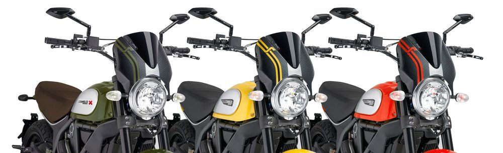 PUIG 8192N Retrovision  passend fuer DUCATI SCRAMBLER ICON Schwarz