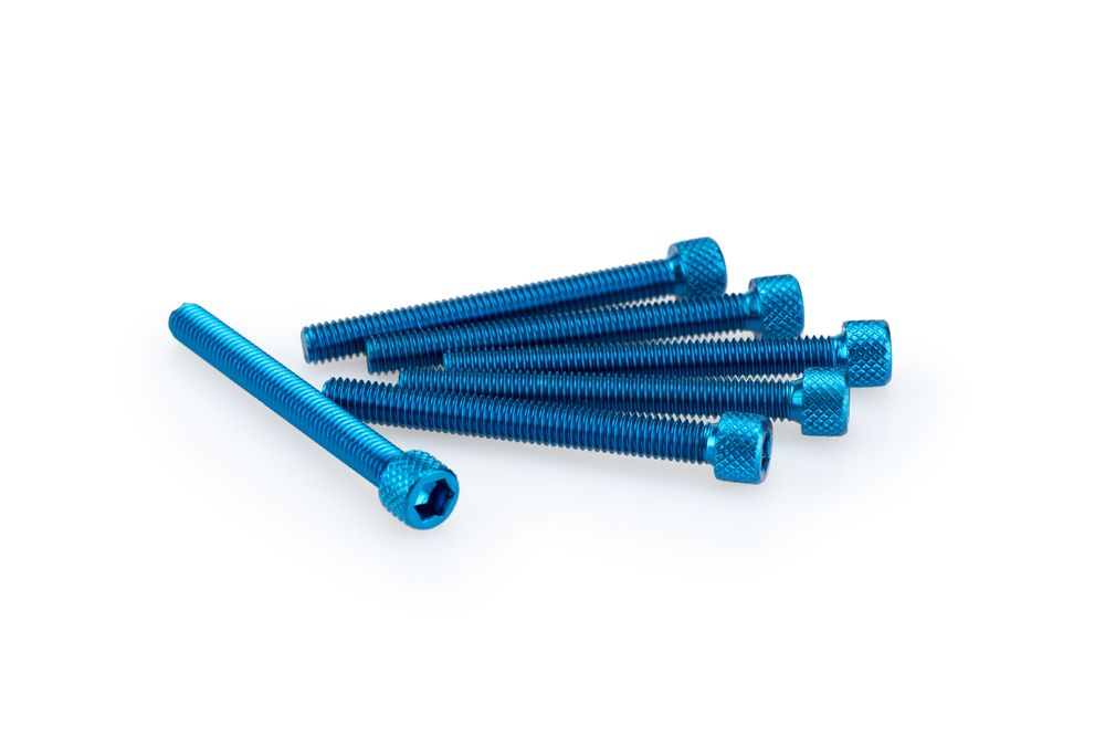 PUIG 0446A Muttern aus Anodisierten Aluminium  passend fuer UNIVERSAL UNIVERSAL Blau
