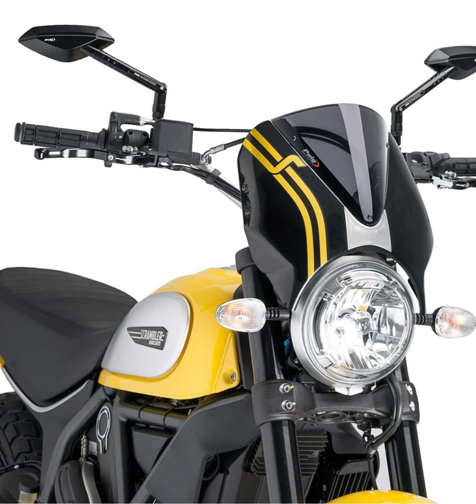 PUIG 7652F Retrovision  passend fuer DUCATI SCRAMBLER ICON Stark getönt
