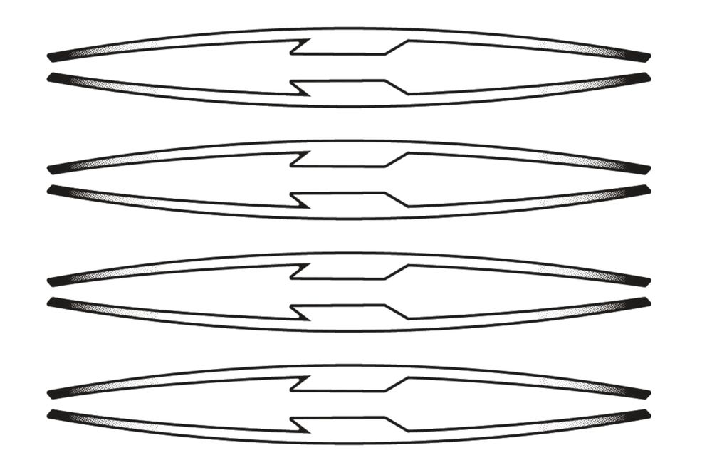PUIG 21833B Rim Strips Premium  passend fuer HONDA NT650V DEAUVILLE Weiss