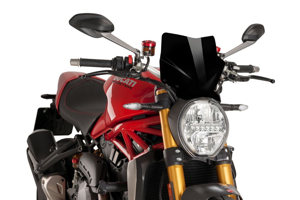 PUIG 7013N New Generation Sport  passend fuer DUCATI MONSTER 1200 S Schwarz