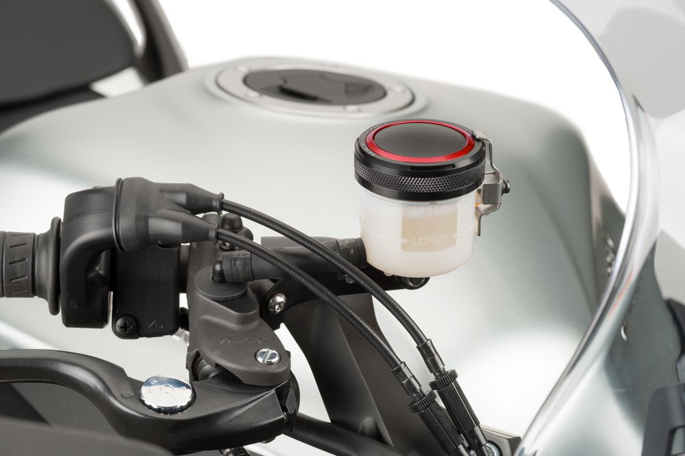 PUIG 9264R Vorderer Bremsflüssigkeitsbehälterdeckel  passend fuer SUZUKI GSX-R750 Rot