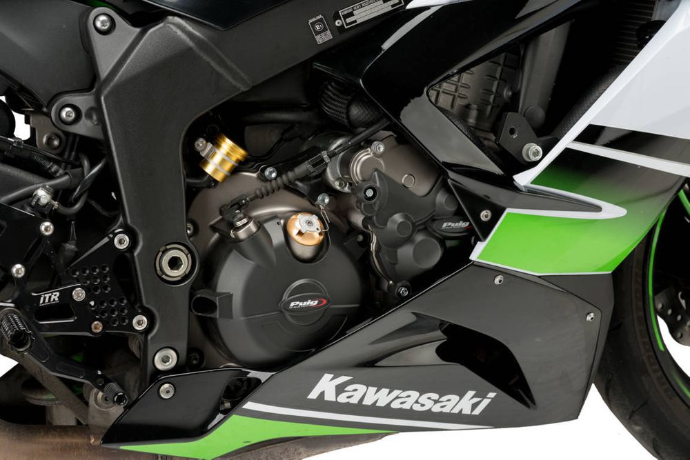 PUIG 20132N Motorschutzhaube  passend fuer KAWASAKI ZX-6R Schwarz