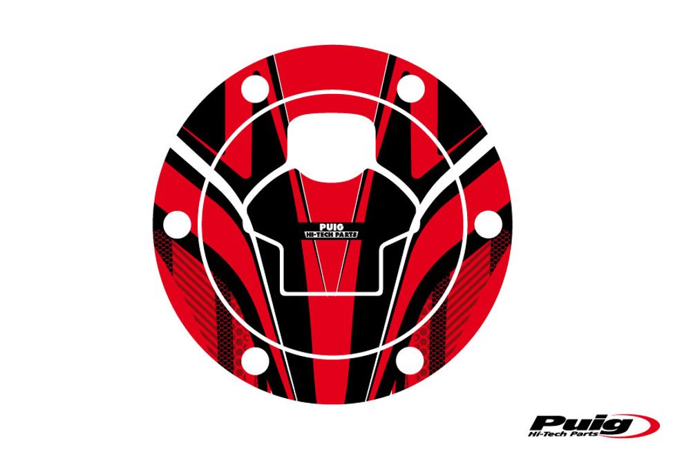 PUIG 6298R Tankdeckelabdeckungen Radikal  passend fuer BMW F650 Rot
