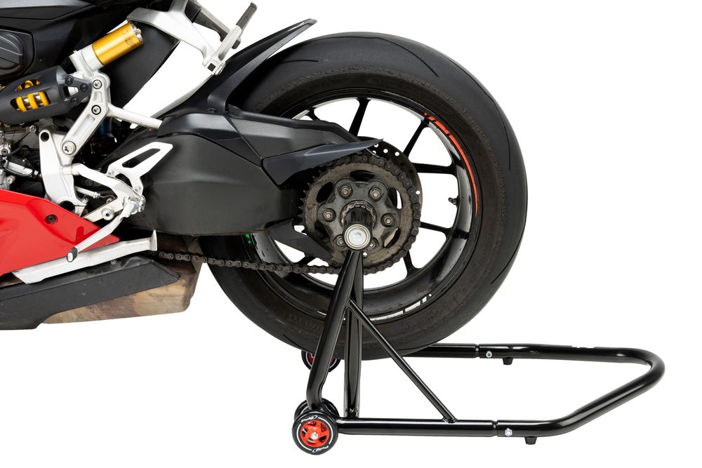 PUIG 7366N Hinterer Montageständer für Einarmschwinge mit Antrieb auf der linken Seite  passend fuer BMW K1200 S Schwarz
