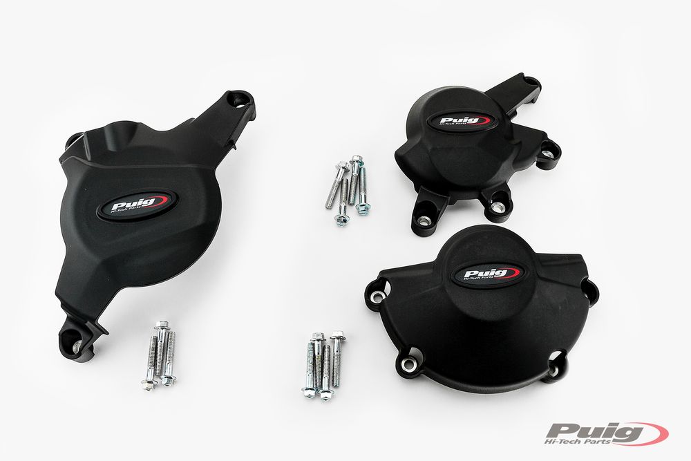 PUIG 21508N Motorschutzhauben Track für Championship  passend fuer HONDA CBR600RR ABS Schwarz