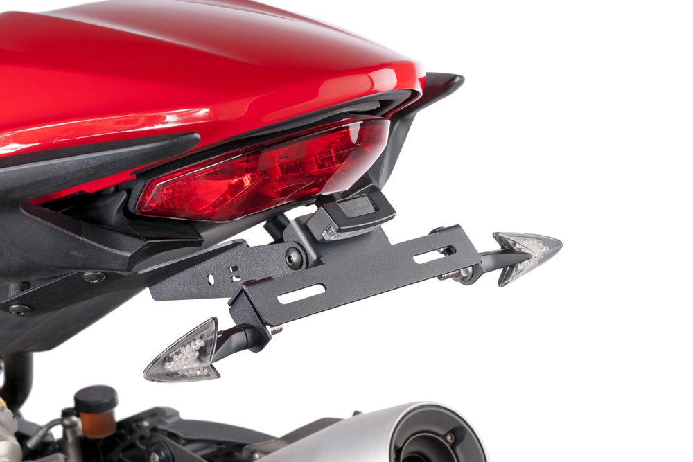 PUIG 7602N Kennzeichenhalters  passend fuer DUCATI MONSTER 821 STRIPE Schwarz